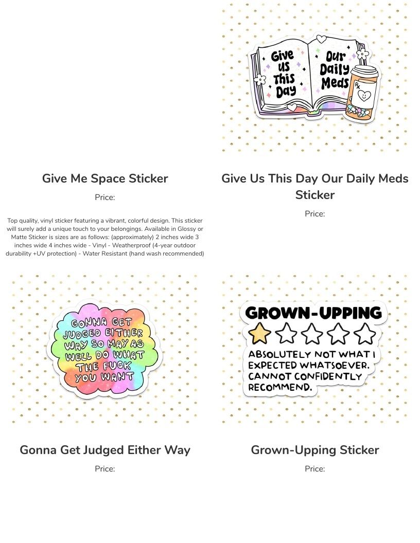 Leoness Creations Stickers and Magnets Catalog Weekly Ad January 1 - December 31, 2026