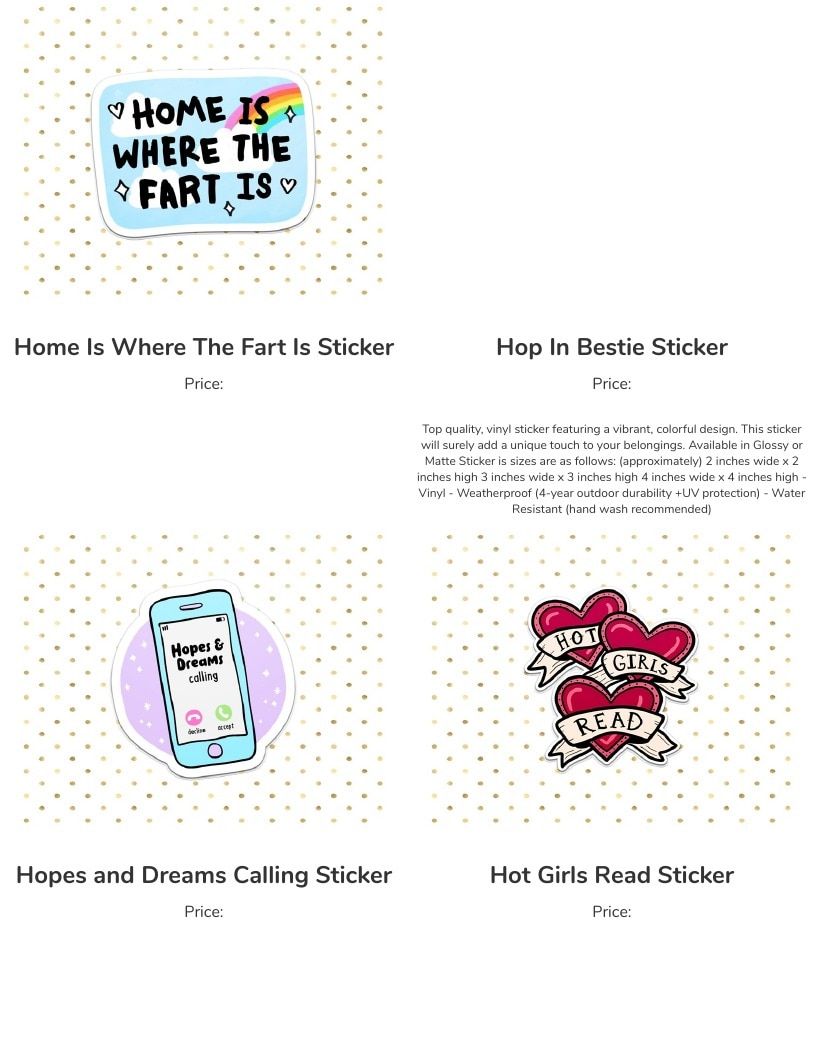 Leoness Creations Stickers and Magnets Catalog Weekly Ad January 1 - December 31, 2026