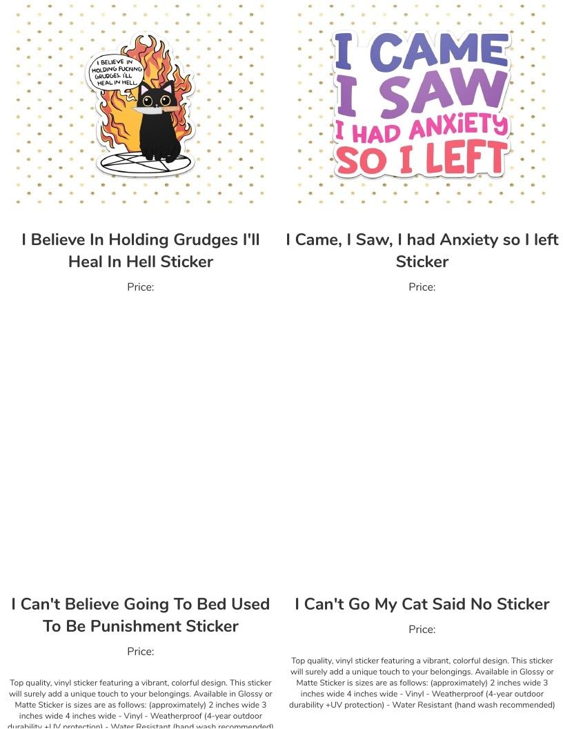 Leoness Creations Stickers and Magnets Catalog Weekly Ad January 1 - December 31, 2026