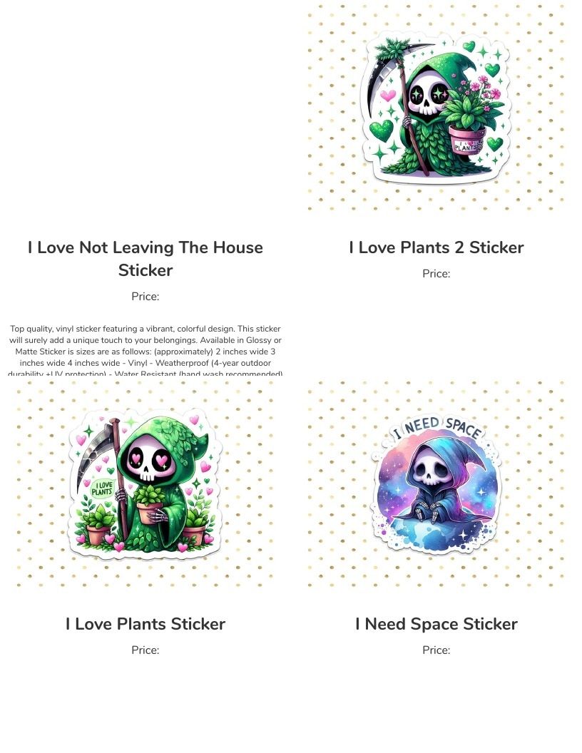 Leoness Creations Stickers and Magnets Catalog Weekly Ad January 1 - December 31, 2026