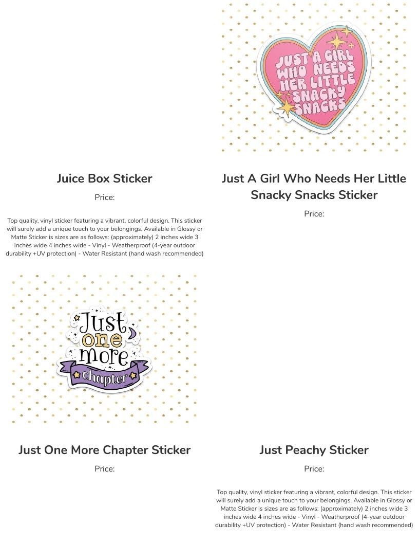 Leoness Creations Stickers and Magnets Catalog Weekly Ad January 1 - December 31, 2026