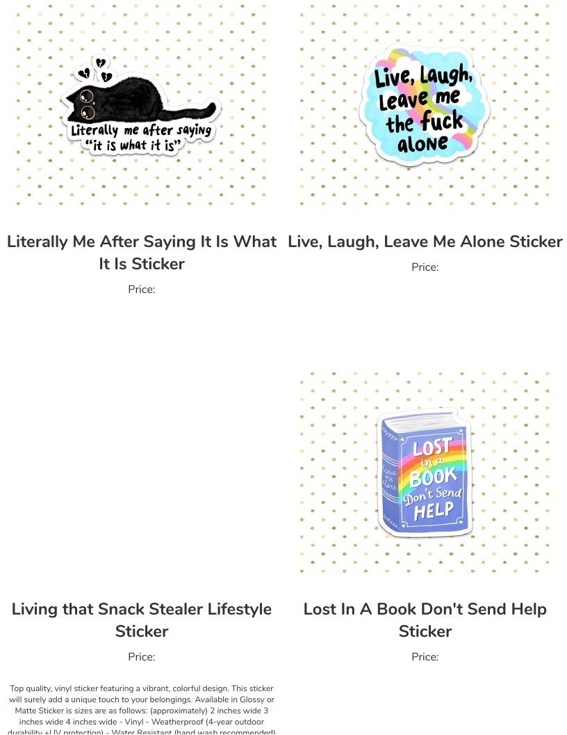 Leoness Creations Stickers and Magnets Catalog Weekly Ad January 1 - December 31, 2026