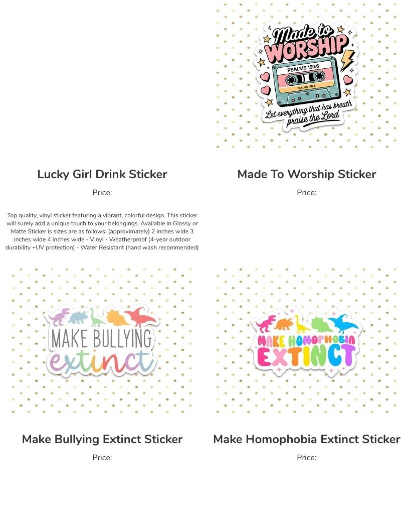 Leoness Creations Stickers and Magnets Catalog Weekly Ad January 1 - December 31, 2026