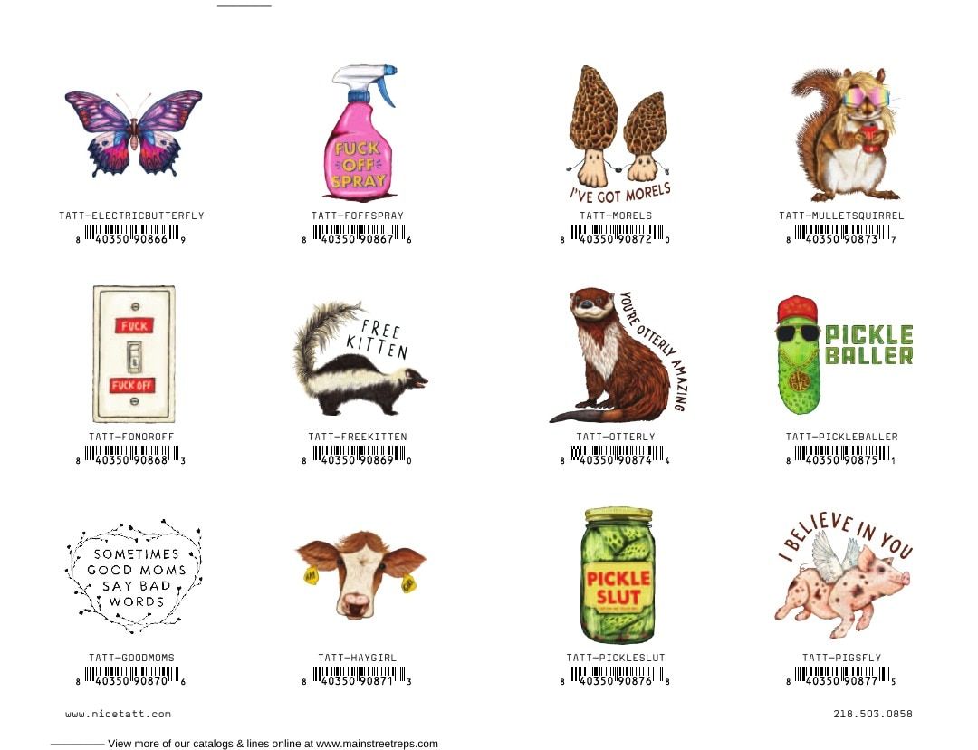 Nice Tatt Temporary Tattoos Catalog Weekly Ad January 1 - December 31, 2026