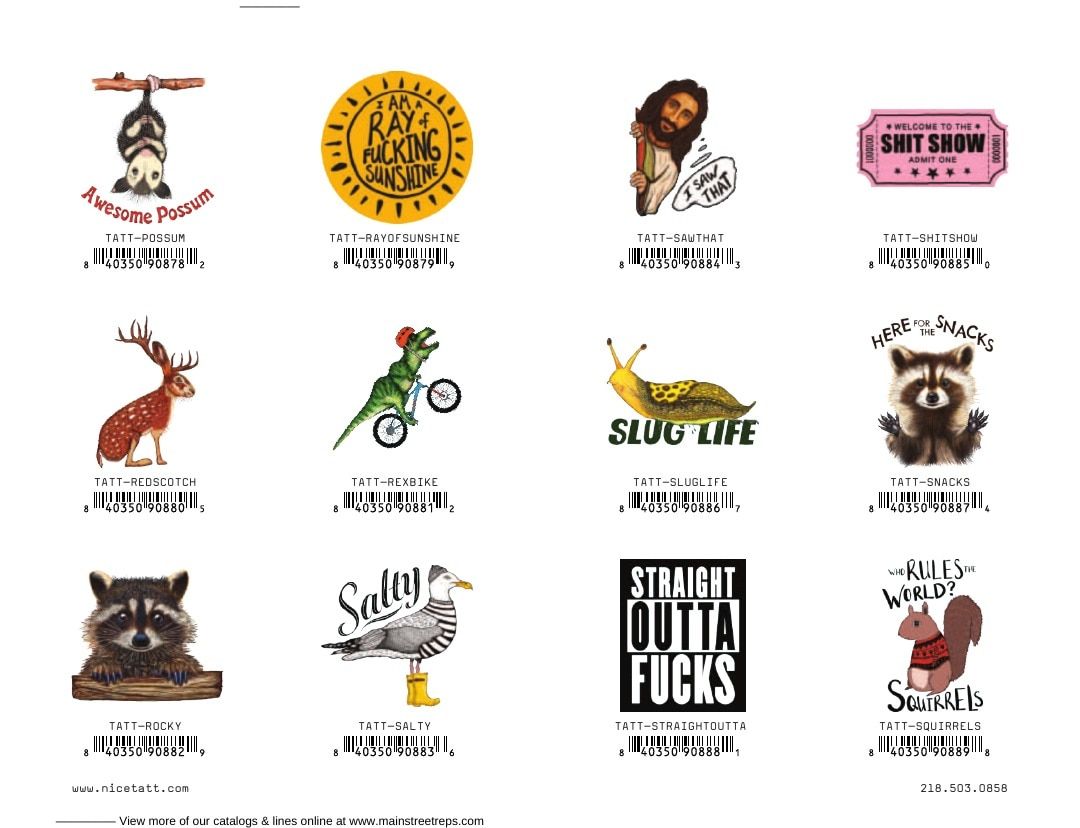 Nice Tatt Temporary Tattoos Catalog Weekly Ad January 1 - December 31, 2026