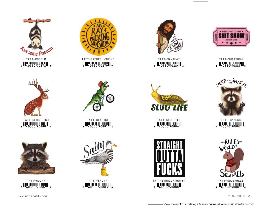 Nice Tatt Temporary Tattoos Catalog Weekly Ad January 1 - December 31, 2026