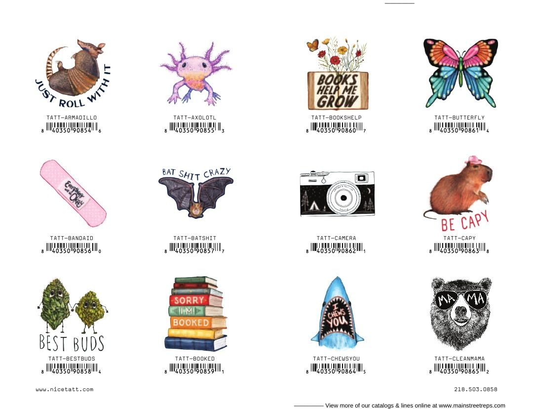 Nice Tatt Temporary Tattoos Catalog Weekly Ad January 1 - December 31, 2026