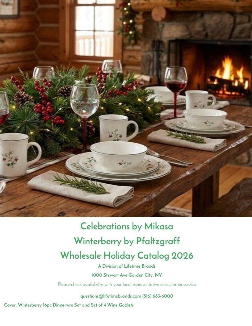 Lifetime Brands Mikasa Celebrations and Winterberry Catalog Weekly Ad January 1 - December 31, 2026