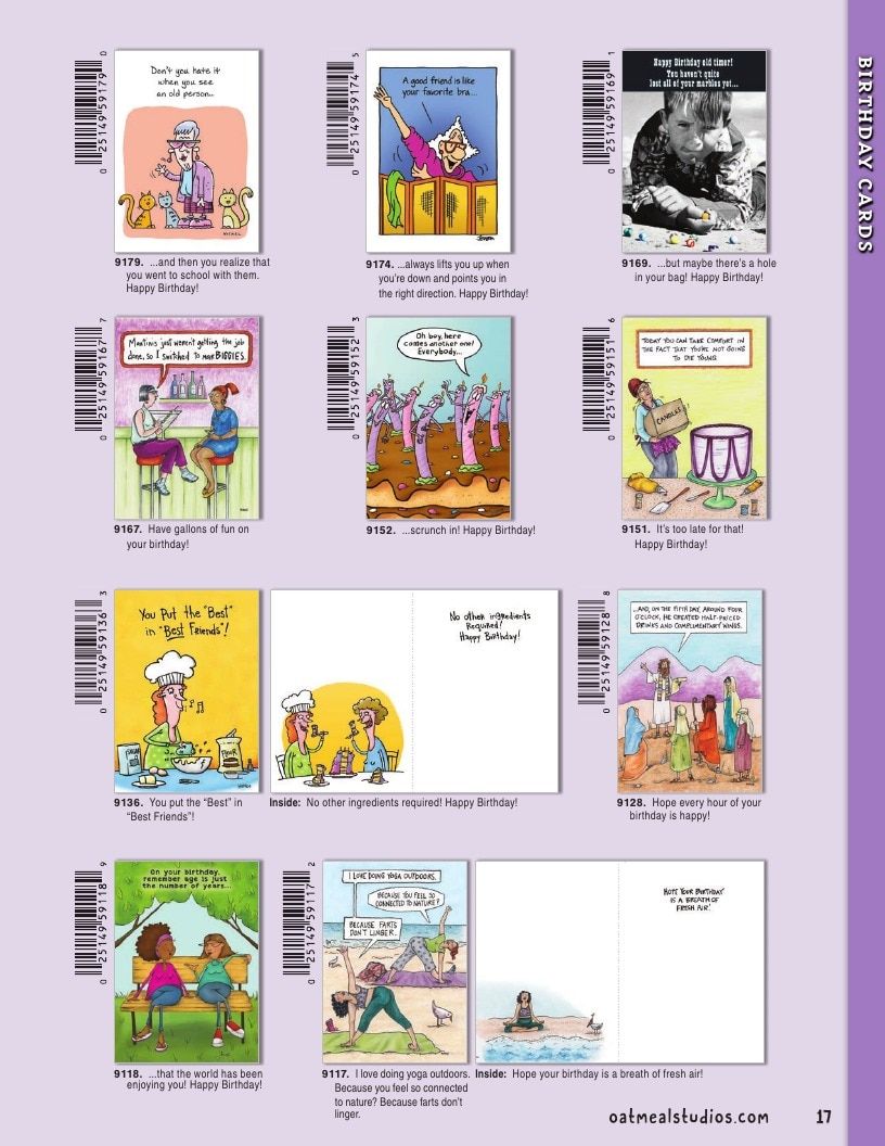 Oatmeal Studios Greeting Cards Catalog Weekly Ad January 1 - December 31, 2026