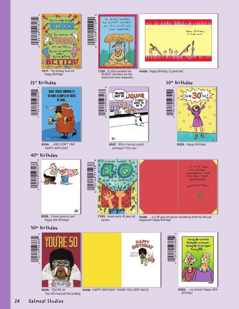 Oatmeal Studios Greeting Cards Catalog Weekly Ad January 1 - December 31, 2026