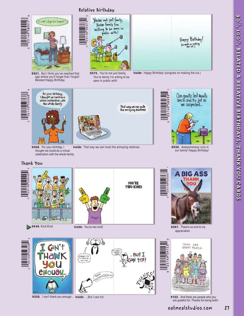 Oatmeal Studios Greeting Cards Catalog Weekly Ad January 1 - December 31, 2026