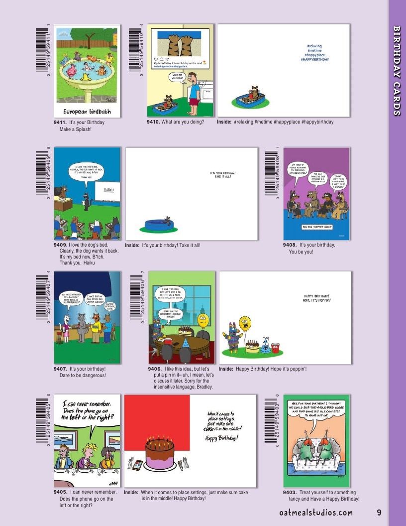 Oatmeal Studios Greeting Cards Catalog Weekly Ad January 1 - December 31, 2026
