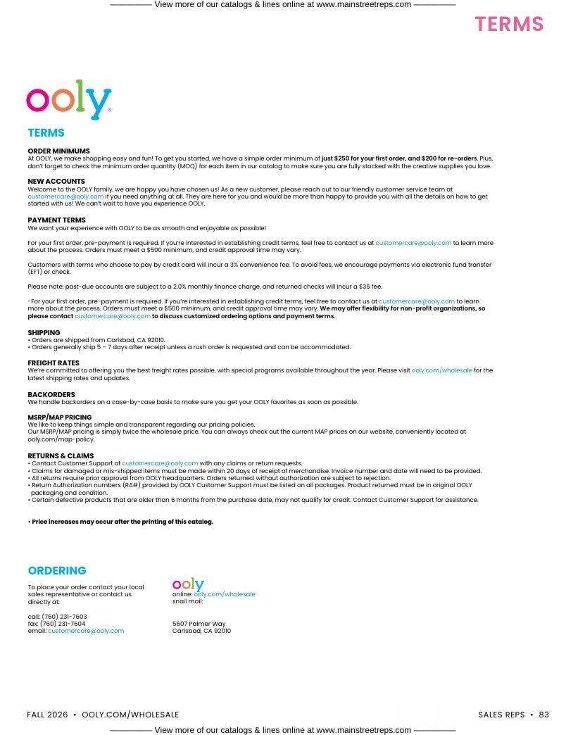 OOLY Fall Art Supplies Catalog Weekly Ad January 1 - December 31, 2026