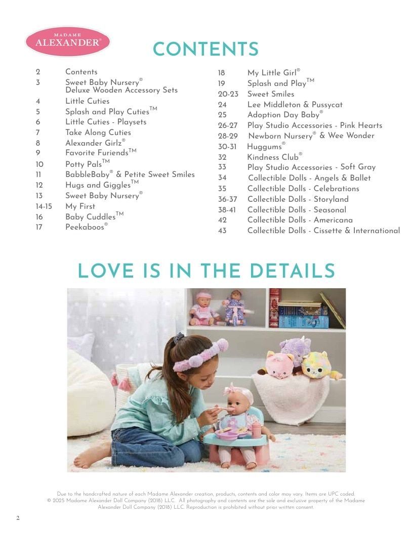 Madame Alexander Annual Dolls Catalog Weekly Ad January 1 - December 31, 2026