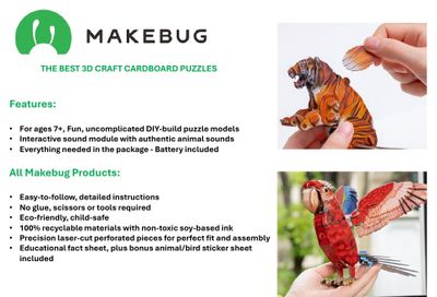 MakeBug Current Cardboard Puzzles Catalog Weekly Ad January 1 - December 31, 2026