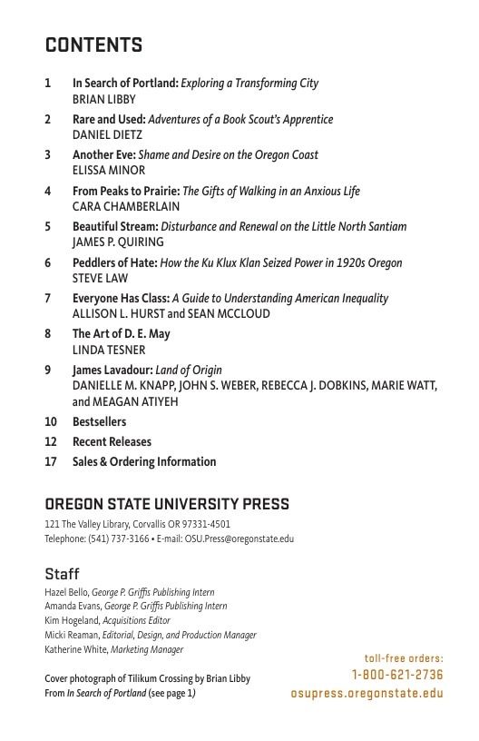 Oregon State University Press Fall Book Catalog Weekly Ad January 1 - December 31, 2026