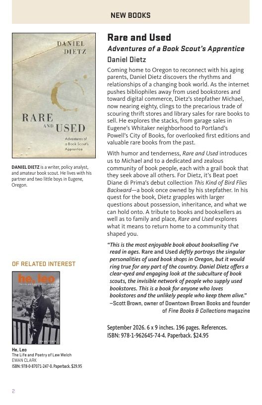 Oregon State University Press Fall Book Catalog Weekly Ad January 1 - December 31, 2026
