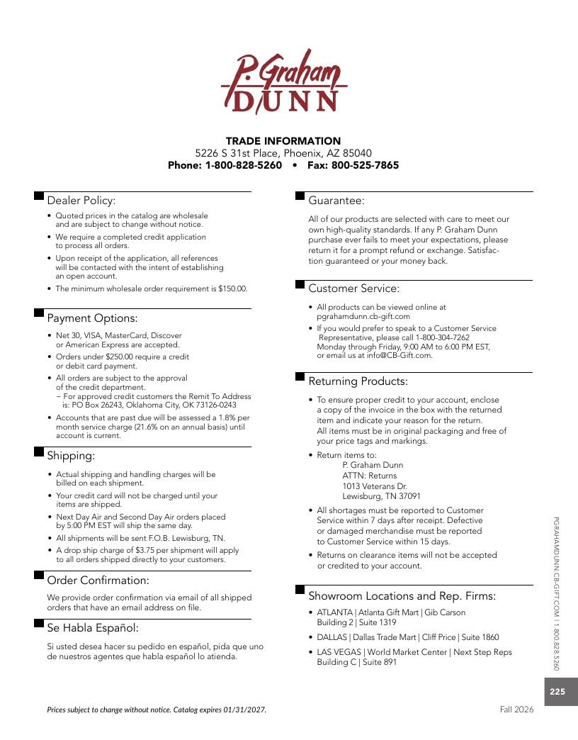 P. Graham Dunn Summer and Fall Gifts Catalog Weekly Ad January 1 - December 31, 2026