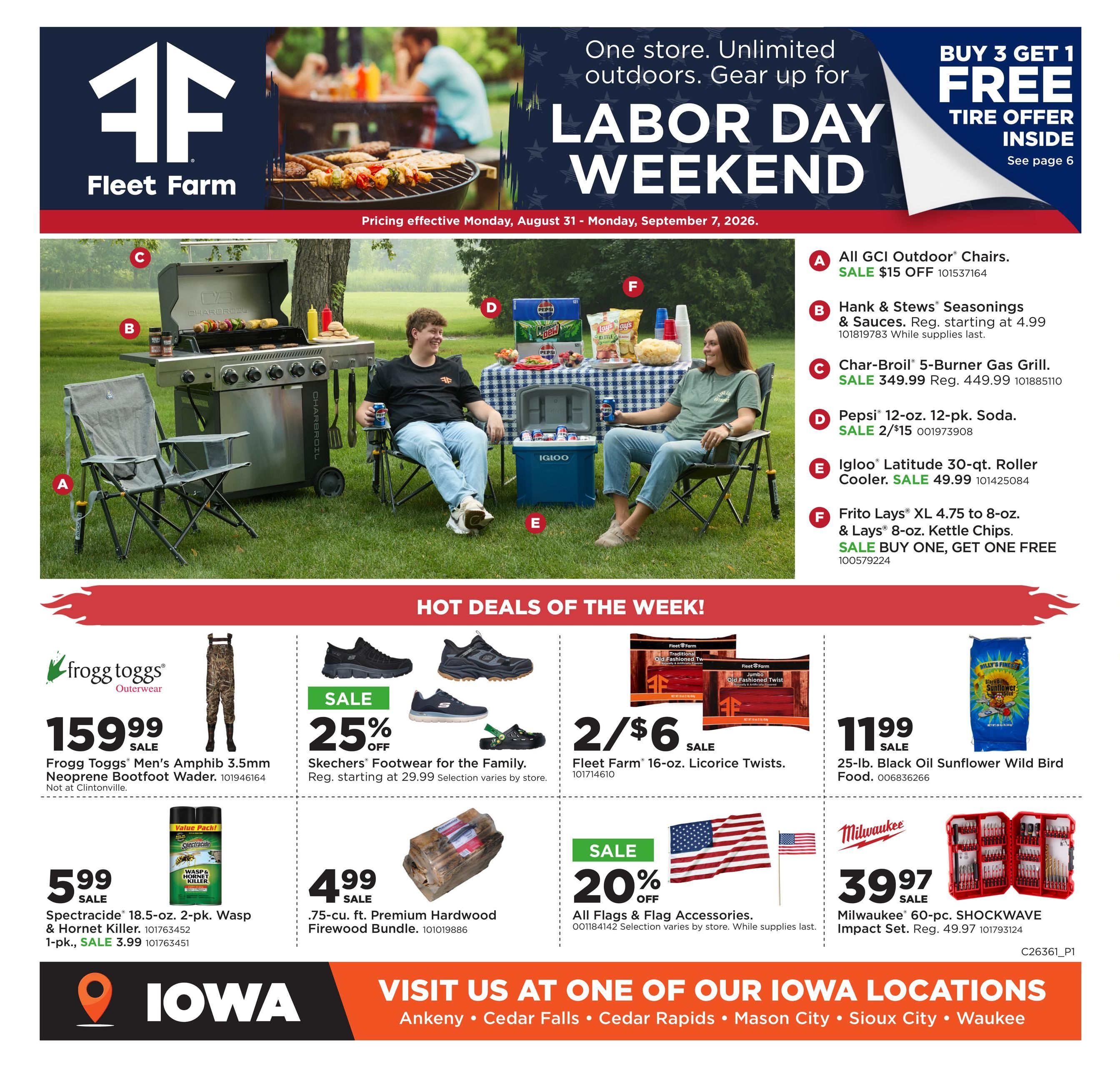 Fleet Farm (Bronson Area, IA) Weekly Ad August 31 - September 7, 2026