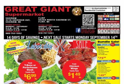 Great Giant Supermarket Weekly Ad August 30 - September 12, 2026