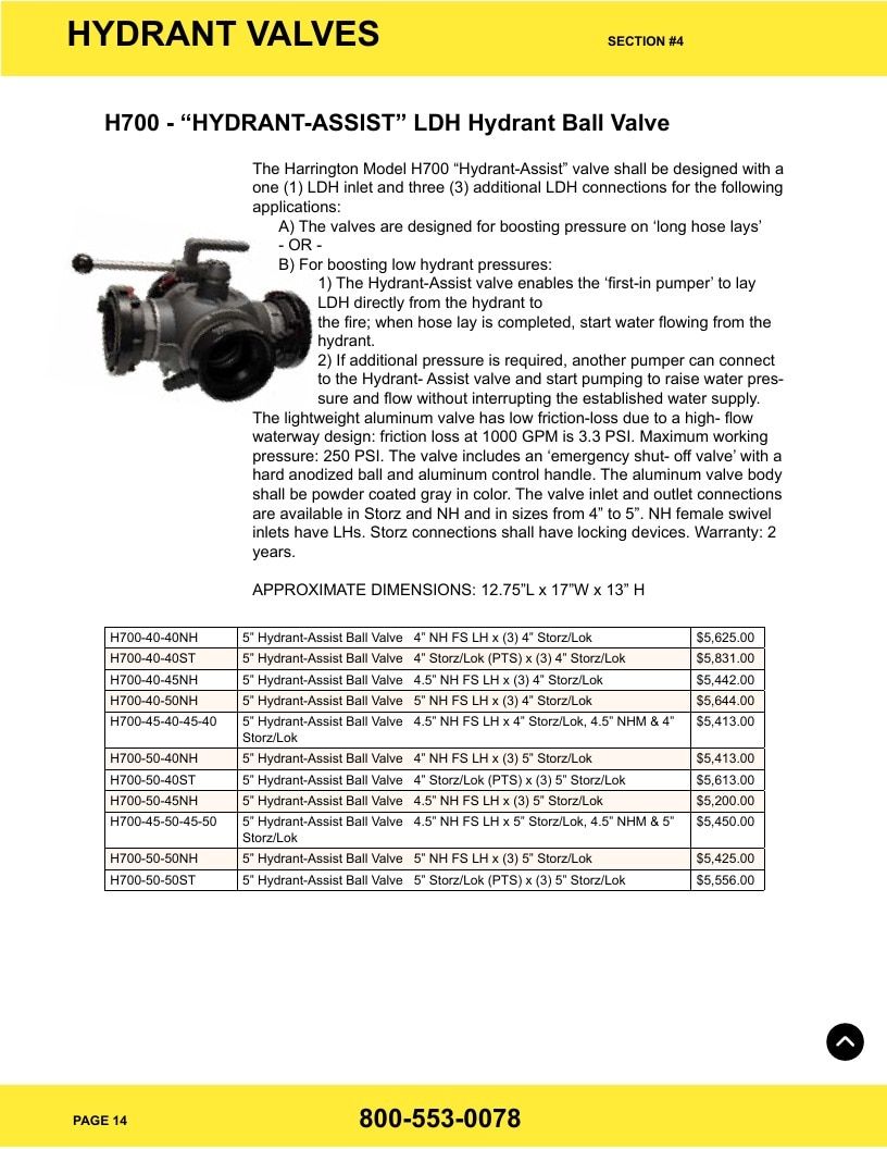 Harrington Inc Fire Equipment Catalog Weekly Ad January 1 - December 31, 2026