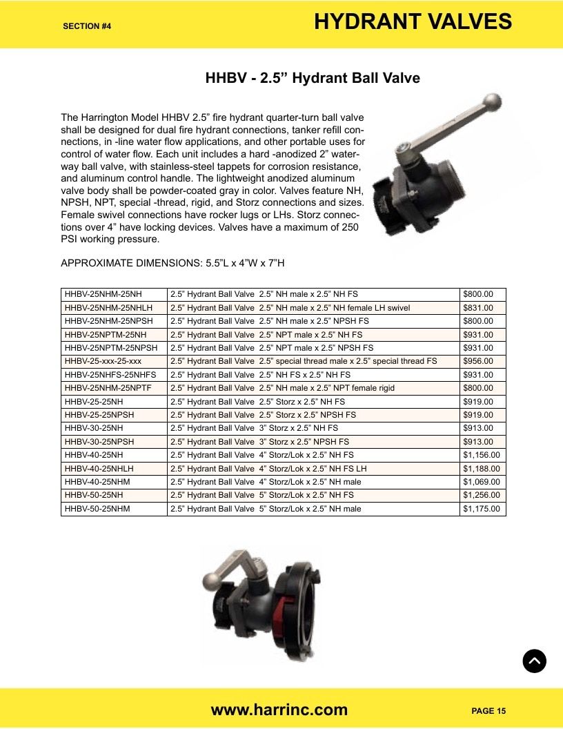 Harrington Inc Fire Equipment Catalog Weekly Ad January 1 - December 31, 2026