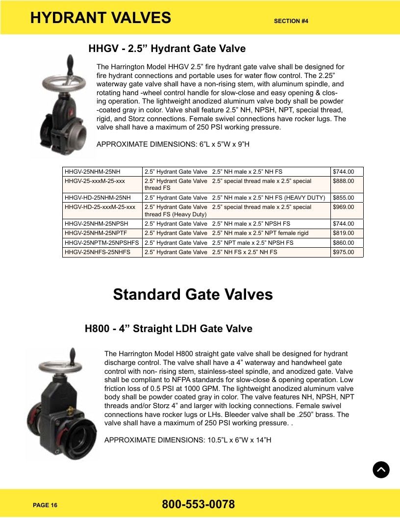 Harrington Inc Fire Equipment Catalog Weekly Ad January 1 - December 31, 2026