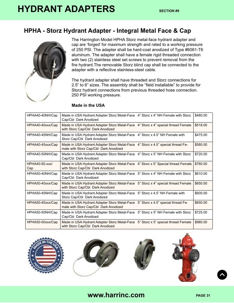 Harrington Inc Fire Equipment Catalog Weekly Ad January 1 - December 31, 2026