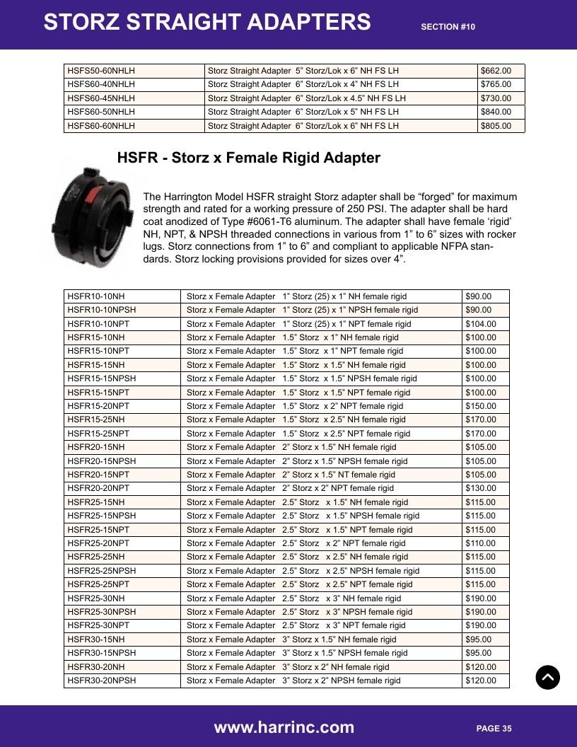 Harrington Inc Fire Equipment Catalog Weekly Ad January 1 - December 31, 2026