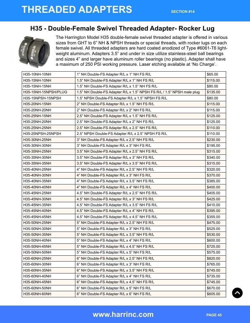 Harrington Inc Fire Equipment Catalog Weekly Ad January 1 - December 31, 2026