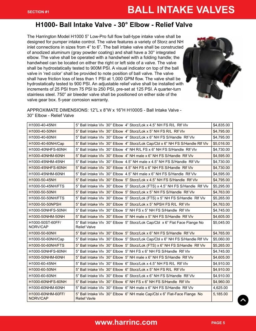 Harrington Inc Fire Equipment Catalog Weekly Ad January 1 - December 31, 2026