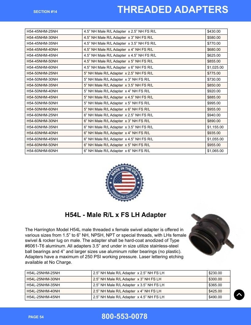 Harrington Inc Fire Equipment Catalog Weekly Ad January 1 - December 31, 2026
