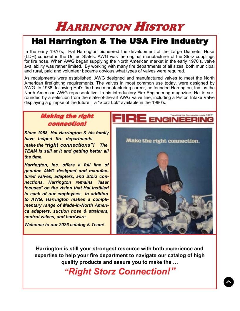Harrington Inc Fire Equipment Catalog Weekly Ad January 1 - December 31, 2026