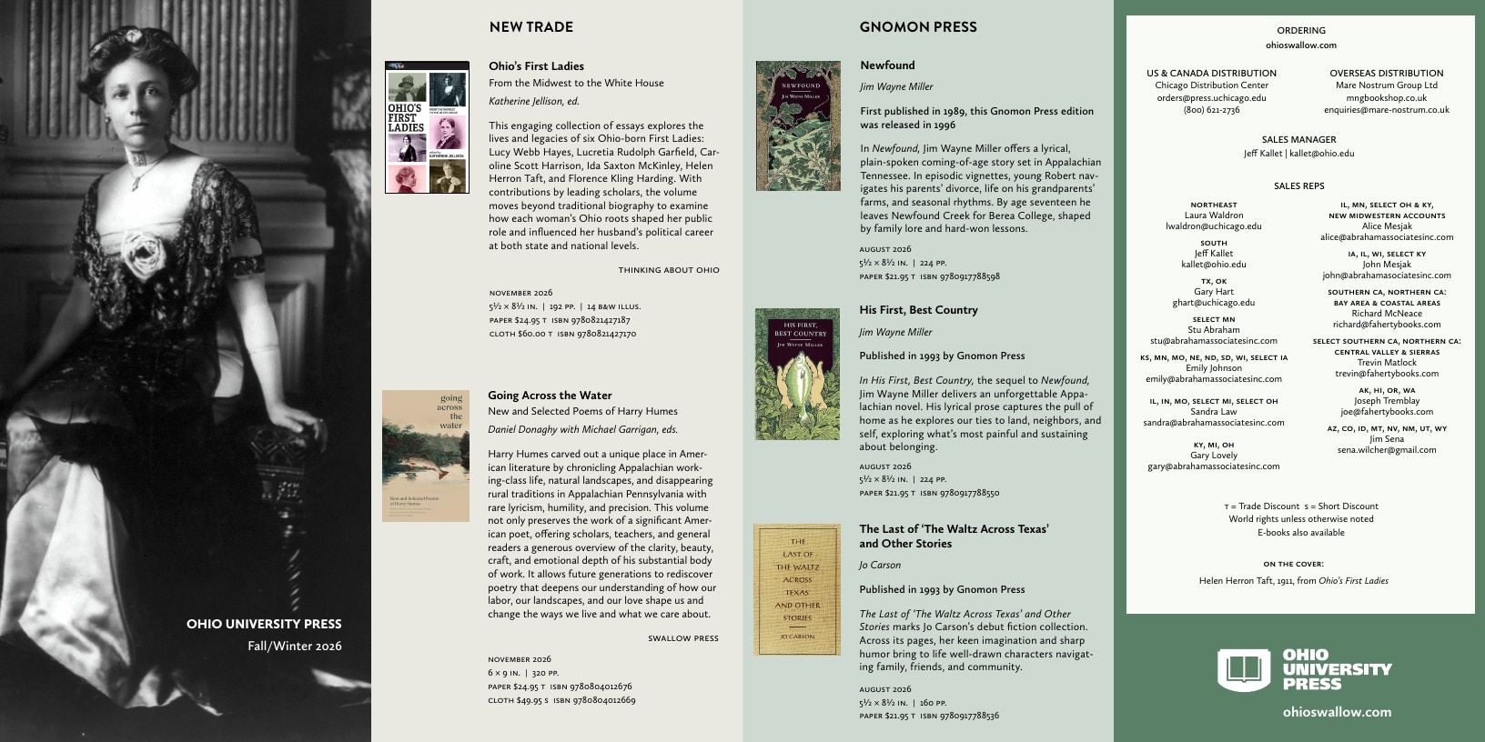 Ohio University Press Fall and Winter Book Catalog Weekly Ad January 1 - December 31, 2026