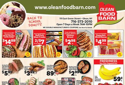 Olean Food Barn Weekly Ad August 30 - September 5, 2026