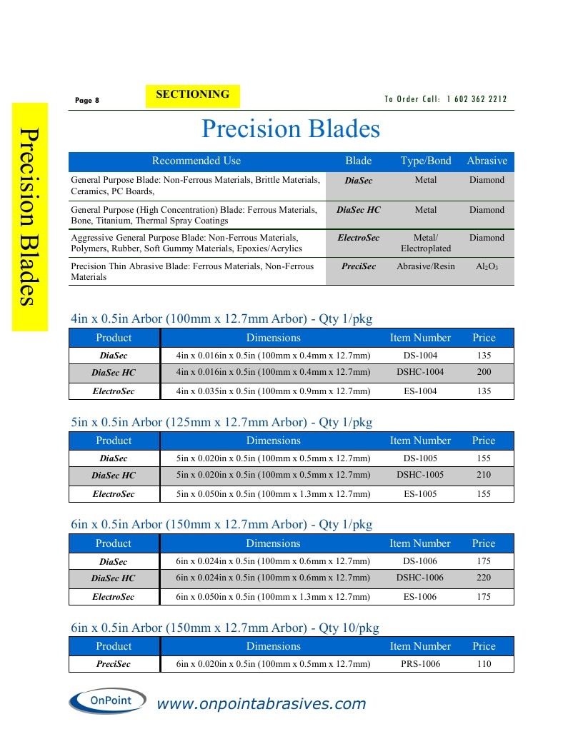 OnPoint Abrasives Abrasives Catalog Weekly Ad January 1 - December 31, 2026