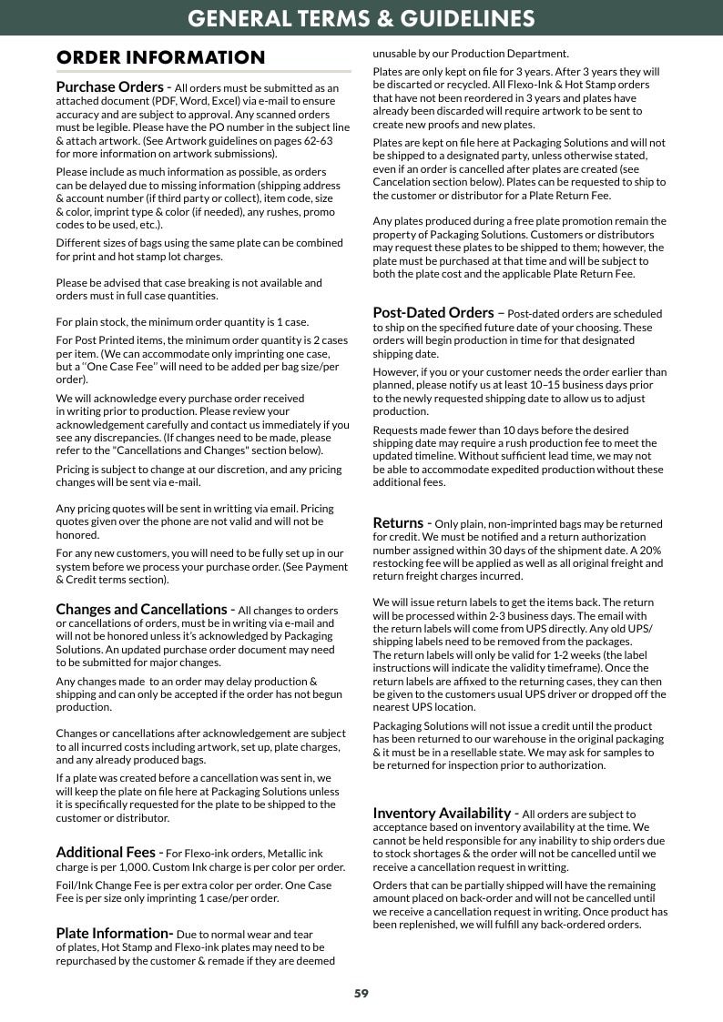 Packaging Solutions Packaging Catalog Weekly Ad January 1 - December 31, 2026