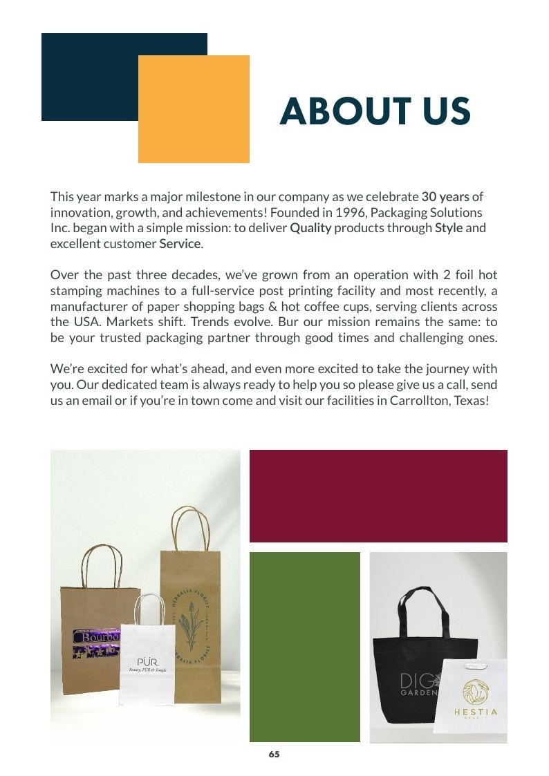 Packaging Solutions Packaging Catalog Weekly Ad January 1 - December 31, 2026
