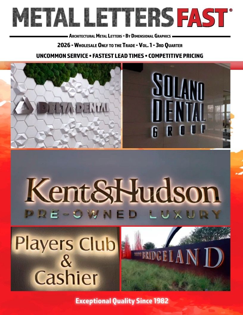 Metal Letters Fast Signage Catalog Weekly Ad January 1 - December 31, 2026