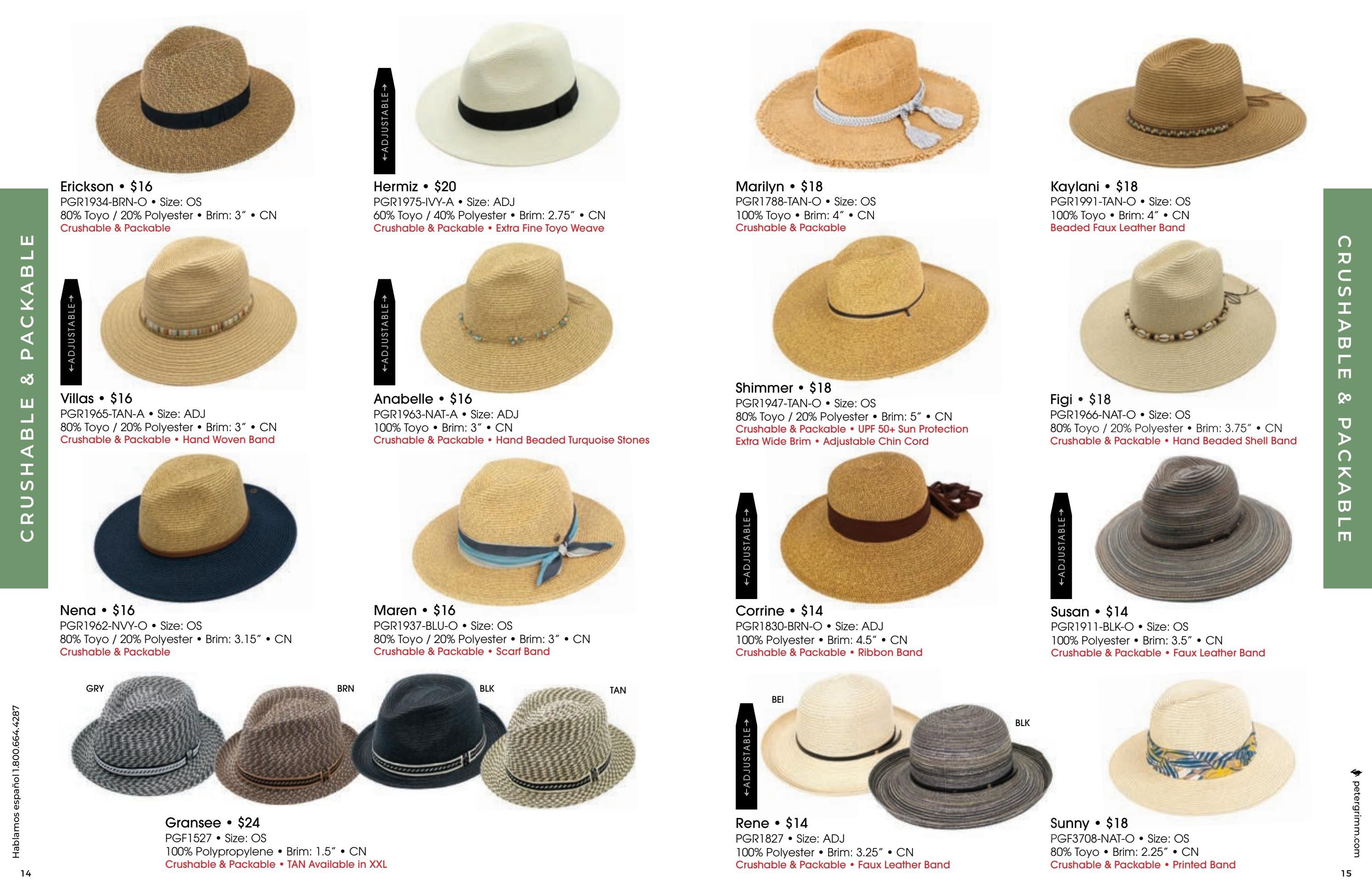 Peter Grimm Spring and Summer Hats Catalog Weekly Ad January 1 - December 31, 2026