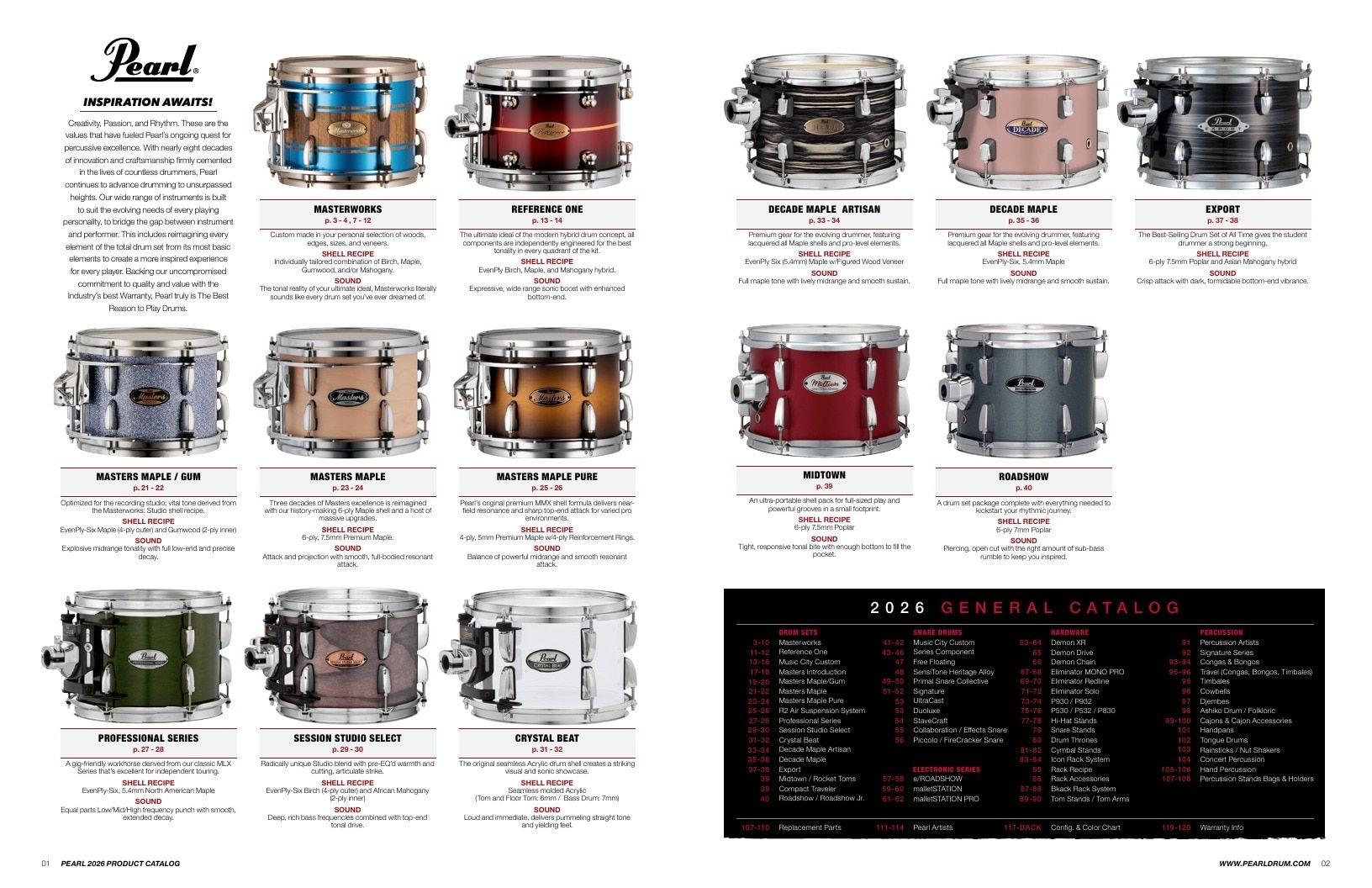Pearl Drums Drum Sets Catalog Weekly Ad January 1 - December 31, 2026