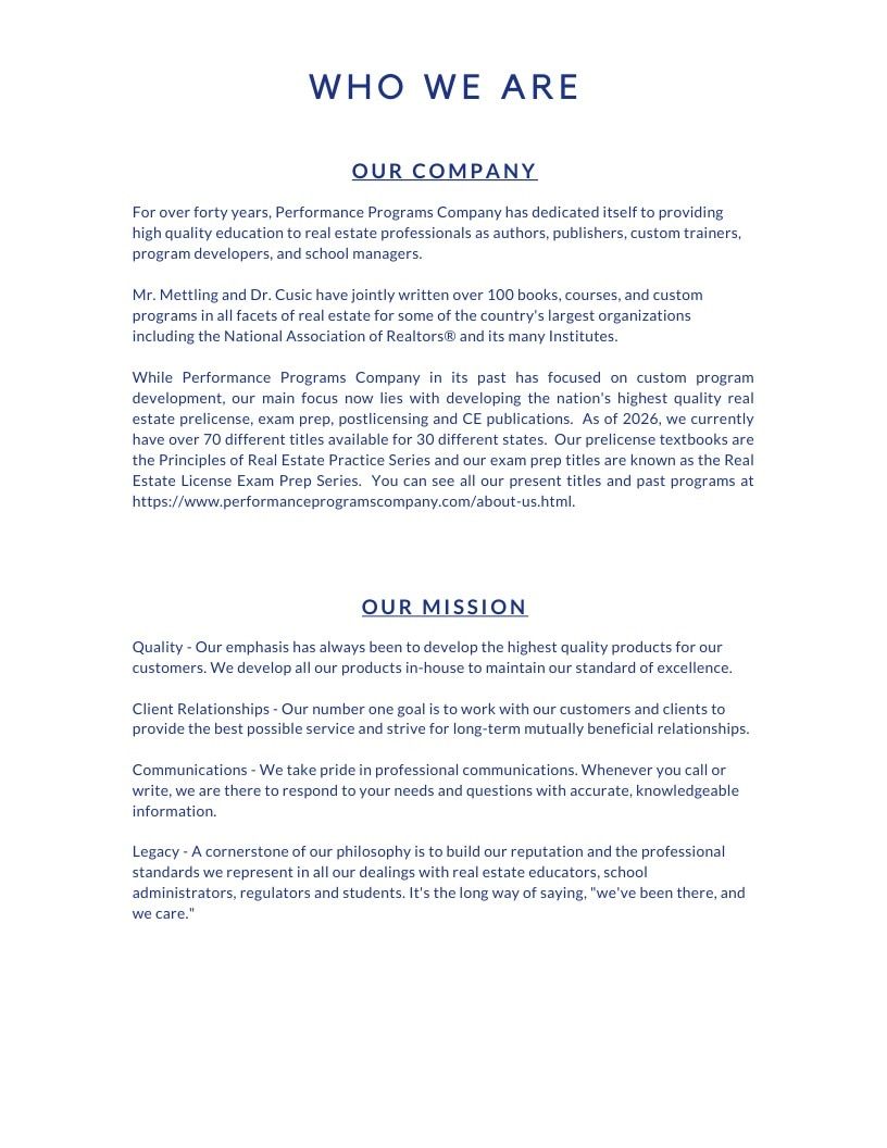 Performance Programs Company Education Books Catalog Weekly Ad January 1 - December 31, 2026