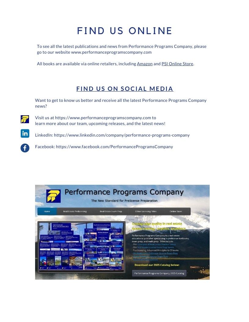 Performance Programs Company Education Books Catalog Weekly Ad January 1 - December 31, 2026