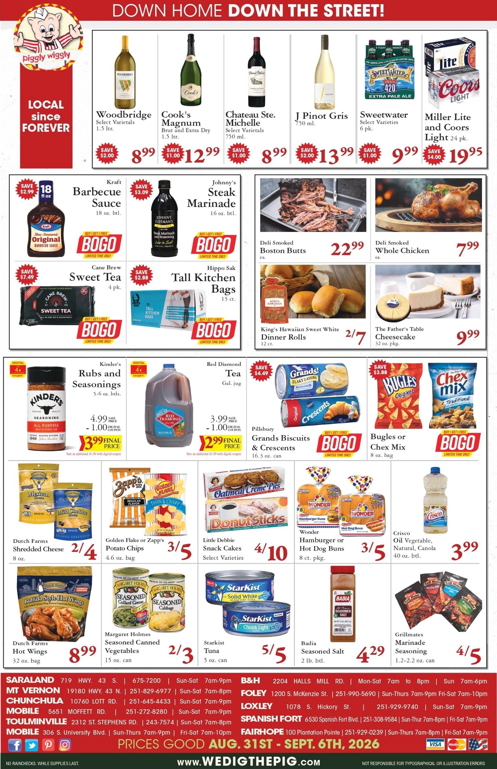 Piggly Wiggly Weekly Ad August 31 - September 6, 2026