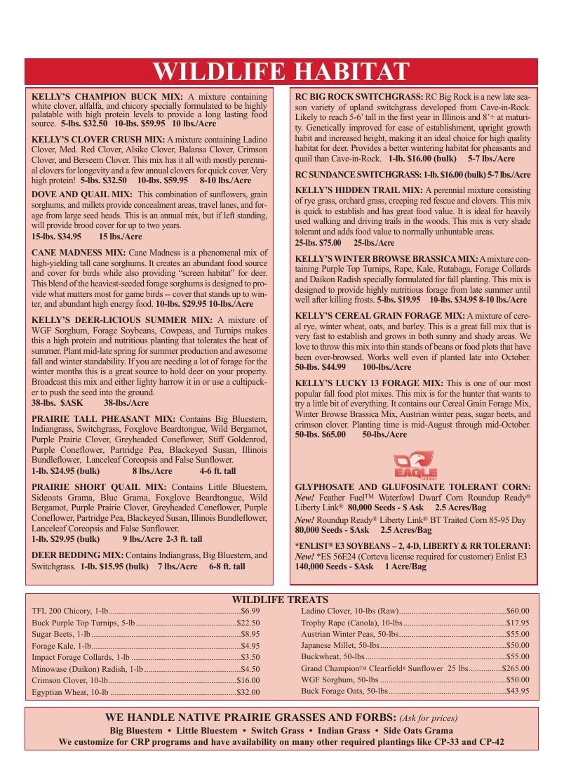 Kelly Seed & Hardware Co. Seed and Hardware Catalog Weekly Ad January 1 - December 31, 2026