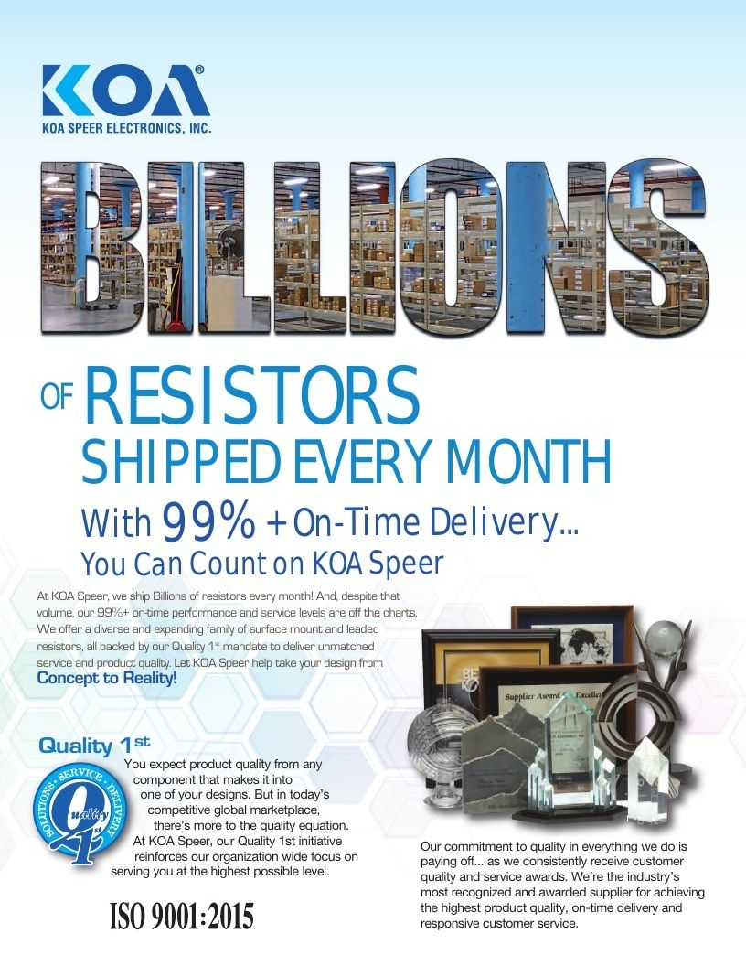 KOA Speer Electronics Electronic Components Catalog Weekly Ad January 1 - December 31, 2026