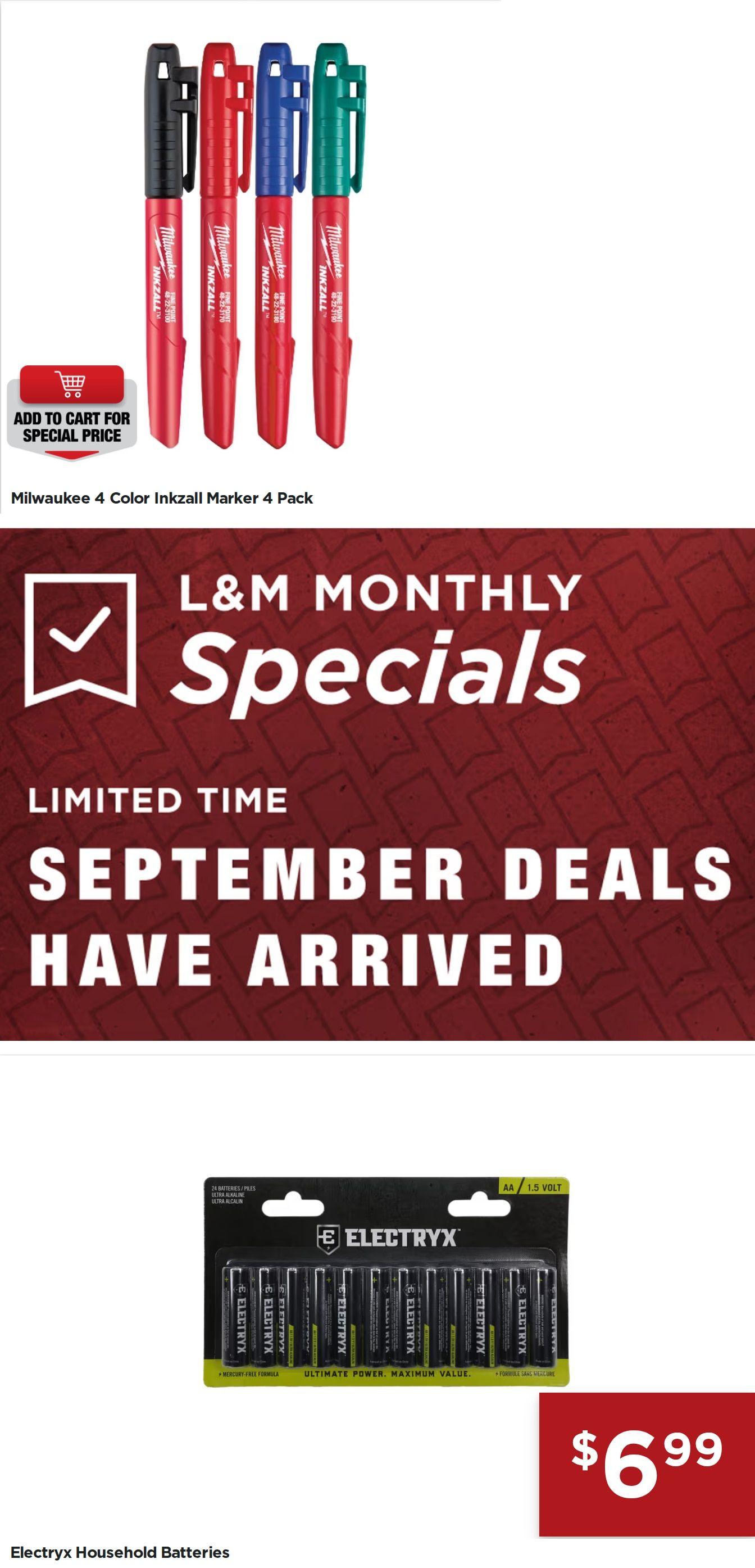 L&M Fleet Supply Weekly Ad August 30 - September 7, 2026