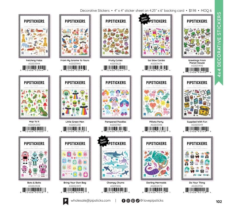 Pipsticks Annual Stickers Catalog Weekly Ad January 1 - December 31, 2026
