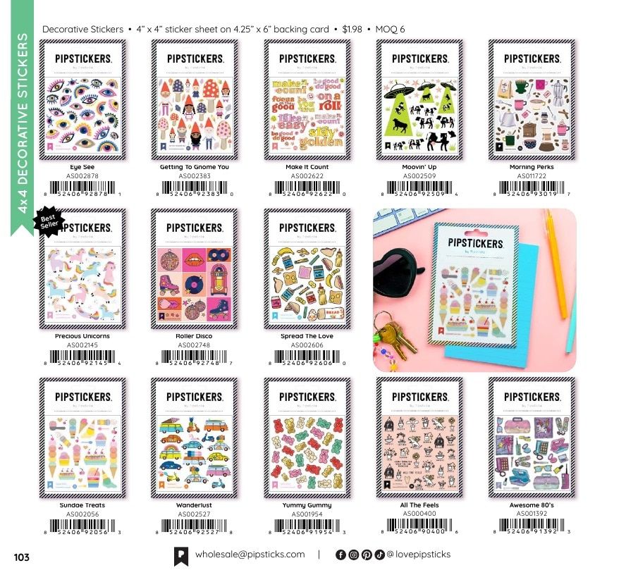 Pipsticks Annual Stickers Catalog Weekly Ad January 1 - December 31, 2026