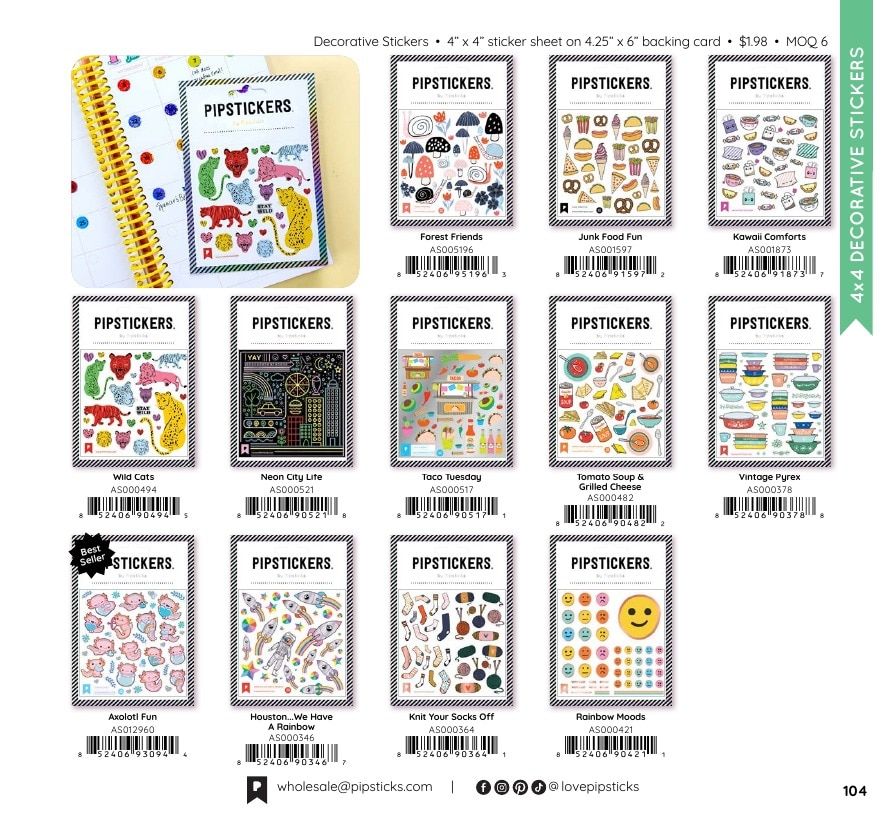 Pipsticks Annual Stickers Catalog Weekly Ad January 1 - December 31, 2026